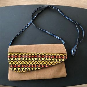 Tribal print clutch